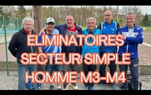 ELIMINATOIRES SECTEUR SIMPLE HOMME M3-M4